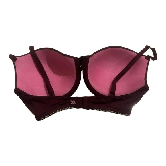 Victoria's Secret PINK Padded Push Up Bra Underwire Size 32D Maroon - Picture 4 of 4